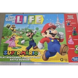NEW The Game of Life Super Mario Edition Family Board Game 2021 Hasbro Gaming